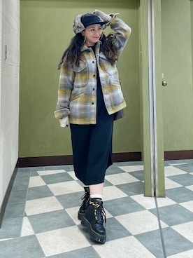「PENDLETON（ペンドルトン）のアイテム（ジャケット/アウター）」を使った、B:MING by BEAMS MENさん（レディース・160cm）の冬コーディネート