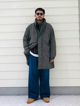 「WILD THINGS（ワイルドシングス）のアイテム（ダウンジャケット/コート）」を使った、B:MING by BEAMS MENさん（メンズ・180cm）の冬コーディネート