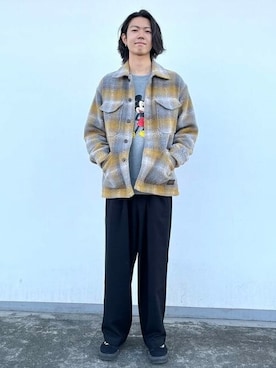 「PENDLETON（ペンドルトン）のアイテム（ジャケット/アウター）」を使った、B:MING by BEAMS MENさん（メンズ・178cm）の冬コーディネート