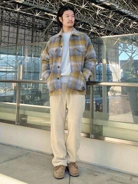 「PENDLETON（ペンドルトン）のアイテム（ジャケット/アウター）」を使った、B:MING by BEAMS MENさん（メンズ・172cm）の冬コーディネート