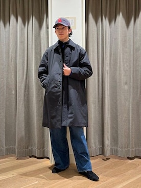 「B:MING by BEAMS（ビーミングバイビームス）のアイテム（ステンカラーコート）」を使った、B:MING by BEAMS MENさん（メンズ・174cm）の冬コーディネート
