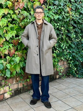 「B:MING by BEAMS（ビーミングバイビームス）のアイテム（ステンカラーコート）」を使った、B:MING by BEAMS MENさん（メンズ・172cm）の冬コーディネート