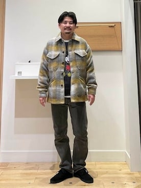 「PENDLETON（ペンドルトン）のアイテム（ジャケット/アウター）」を使った、B:MING by BEAMS MENさん（メンズ・168cm）の冬コーディネート