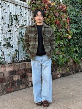 「PENDLETON（ペンドルトン）のアイテム（ジャケット/アウター）」を使った、B:MING by BEAMS MENさん（メンズ・168cm）の冬コーディネート