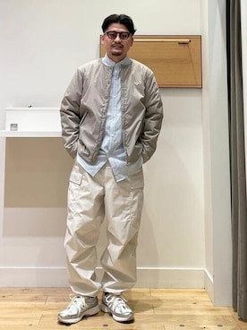「DANTON（ダントン）のアイテム（ブルゾン）」を使った、B:MING by BEAMS MENさん（メンズ・168cm）の冬コーディネート