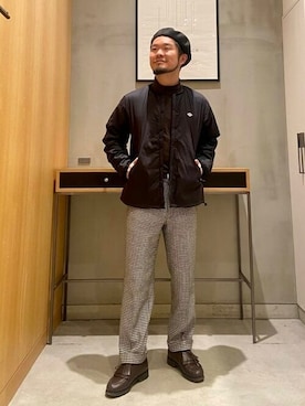 「DANTON（ダントン）のアイテム（ブルゾン）」を使った、B:MING by BEAMS MENさん（メンズ・174cm）の冬コーディネート