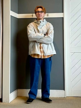「DANTON（ダントン）のアイテム（ブルゾン）」を使った、B:MING by BEAMS MENさん（メンズ・178cm）の冬コーディネート