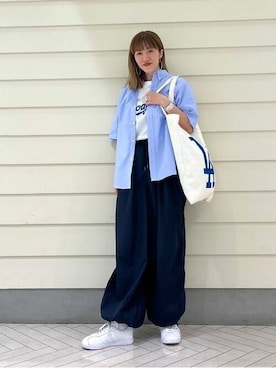 「MLB（メジャーリーグベースボール）のアイテム（バッグ）」を使った、B:MING by BEAMS MENさん（レディース・163cm）の春コーディネート