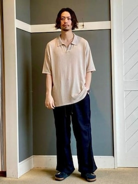 「B:MING by BEAMS（ビーミングバイビームス）のアイテム（ポロシャツ）」を使った、B:MING by BEAMS MENさん（メンズ・176cm）の夏コーディネート