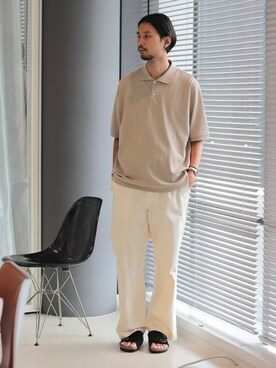 「B:MING by BEAMS（ビーミングバイビームス）のアイテム（ポロシャツ）」を使った、B:MING by BEAMS MENさん（メンズ・181cm）の夏コーディネート