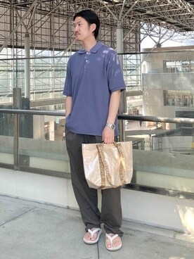 「B:MING by BEAMS（ビーミングバイビームス）のアイテム（ポロシャツ）」を使った、B:MING by BEAMS MENさん（メンズ・175cm）の夏コーディネート