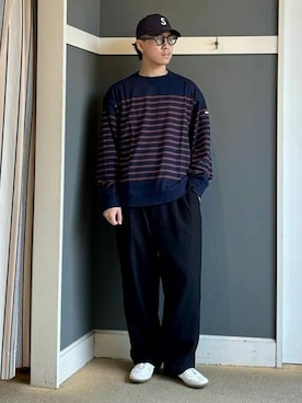 「orcival」｜「アイテム（スウェット）」を使った、B:MING by BEAMS MENさん（メンズ・178cm）の秋コーディネート