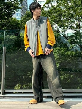 「WILD THINGS（ワイルドシングス）のアイテム（ジャケット/アウター）」を使った、B:MING by BEAMS MENさん（メンズ・180cm）の秋コーディネート