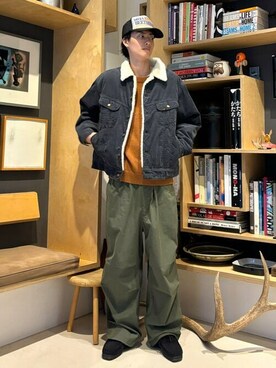 「Lee（リー）のアイテム（ブルゾン）」を使った、B:MING by BEAMS MENさん（メンズ・180cm）の秋コーディネート