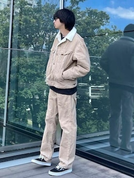 「Lee（リー）のアイテム（ブルゾン）」を使った、B:MING by BEAMS MENさん（メンズ・178cm）の秋コーディネート