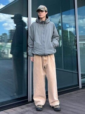 「WILD THINGS（ワイルドシングス）のアイテム（ジャケット/アウター）」を使った、B:MING by BEAMS MENさん（メンズ・180cm）の秋コーディネート