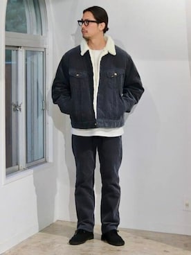 「Lee（リー）のアイテム（ブルゾン）」を使った、B:MING by BEAMS MENさん（メンズ・176cm）の秋コーディネート