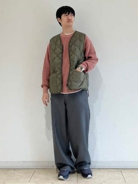 「アイテム（ダウンベスト）」を使った、B:MING by BEAMS MENさん（メンズ・172cm）の秋コーディネート