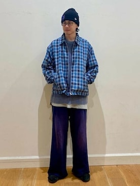 「ニットキャップ」｜「アイテム（ブルゾン）」を使った、B:MING by BEAMS MENさん（メンズ・173cm）の秋コーディネート