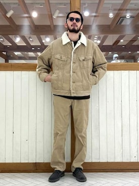 「Lee（リー）のアイテム（ブルゾン）」を使った、B:MING by BEAMS MENさん（メンズ・180cm）の秋コーディネート