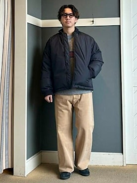 「B:MING by BEAMS（ビーミングバイビームス）のフェード ダック 5ポケット パンツ（その他パンツ）」を使った、B:MING by BEAMS MENさん（メンズ・178cm）の秋コーディネート