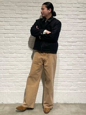 「UNIVERSAL OVERALL（ユニバーサルオーバーオール）のアイテム（ブルゾン）」を使った、B:MING by BEAMS MENさん（メンズ・170cm）の秋コーディネート