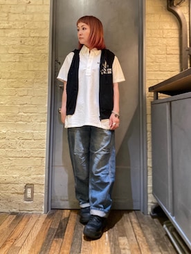 「シャツ 」｜「アイテム（アクセサリー）」を使った、つぼねさん（レディース・153cm）の夏コーディネート