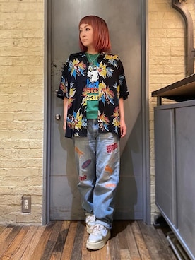 「シャツ 」｜「アイテム（アクセサリー）」を使った、つぼねさん（レディース・153cm）の夏コーディネート