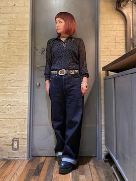 「シャツ 」｜「アイテム（アクセサリー）」を使った、つぼねさん（レディース・153cm）の秋コーディネート
