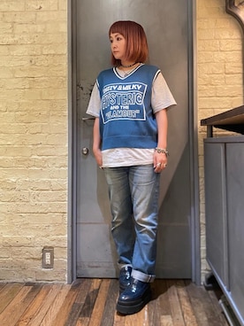 「HYSTERIC GLAMOUR（ヒステリックグラマー）のアイテム（チョーカー）」を使った、つぼねさん（レディース・153cm）の秋コーディネート