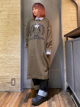 「シャツ 」｜「アイテム（アクセサリー）」を使った、つぼねさん（レディース・153cm）の秋コーディネート