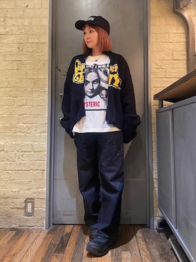 「アイテム（その他アウター、ブラック系）」を使った、つぼねさん（レディース・153cm）の秋コーディネート