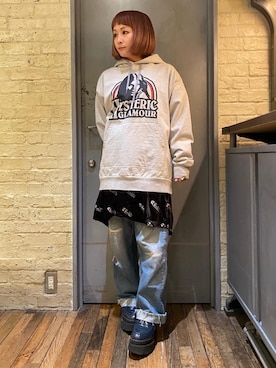 「シャツ 」｜「アイテム（ワンピース/ドレス）」を使った、つぼねさん（レディース・153cm）の冬コーディネート