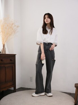 「Ulysses（ユリシス）のアイテム（パンツ）」を使った、douladoulaさん（レディース・163cm）の冬コーディネート