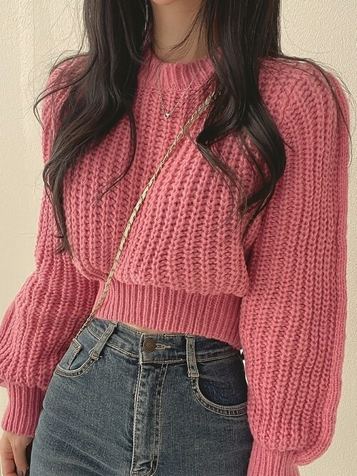 セール】ローゲージクロップドニット（ニット/セーター）｜Girly Doll