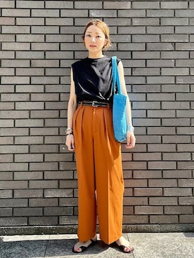 「アイテム（キャミソール）」を使った、阿部さん（レディース・165cm）の夏コーディネート