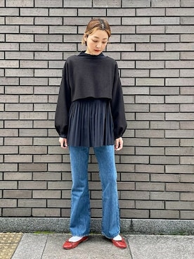 「アイテム（その他トップス）」を使った、阿部さん（レディース・165cm）の秋コーディネート