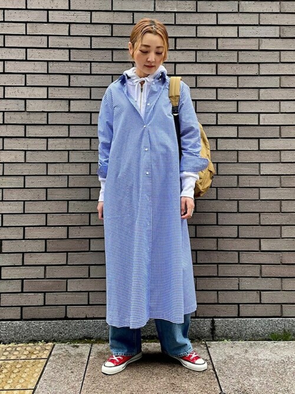 SHIPS Primary Navy Label ギンガム チェック ワンピース SHIPS（シップス）の「SHIPS Primary Navy Label:〈手洗い可能