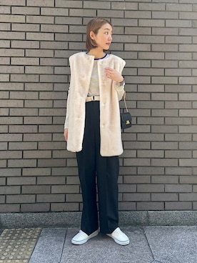 「アイテム（ボディバッグ/ウエストポーチ）」を使った、阿部さん（レディース・165cm）の夏コーディネート