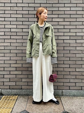 「シップス フォー ウィメン(SHIPS for women)」｜「アイテム（ブルゾン）」を使った、阿部さん（レディース・165cm）の秋コーディネート