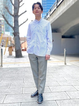 「IKE BEHAR（アイクベーハー）のアイテム」を使った、及川さん（メンズ・172cm）の春コーディネート