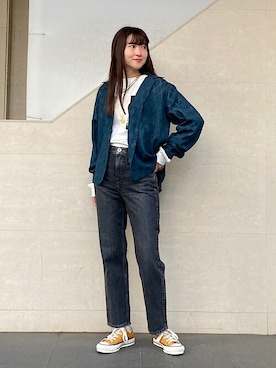 「HERMINAATHENS」｜安孫子さん（レディース・155cm）の春コーディネート