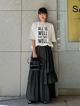 「EDER（エダー）のアイテム」を使った、安孫子さん（レディース・155cm）の夏コーディネート