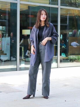 「EVOL(EVOL)」｜「アイテム（ブーツ）」を使った、千葉さん（レディース・162cm）の秋コーディネート