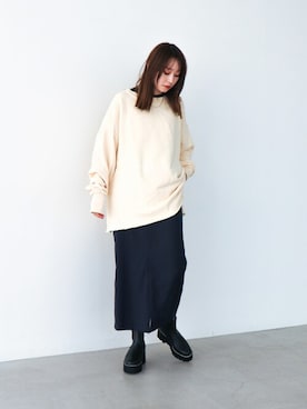 「EVOL(EVOL)」｜「アイテム（ブーツ）」を使った、千葉さん（レディース・162cm）の秋コーディネート