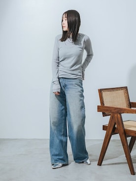 「EVOL(EVOL)」｜「アイテム（パンプス）」を使った、千葉さん（レディース・162cm）の冬コーディネート