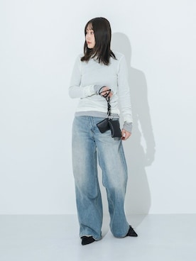 「EVOL(EVOL)」｜「アイテム（サンダル）」を使った、千葉さん（レディース・162cm）の冬コーディネート