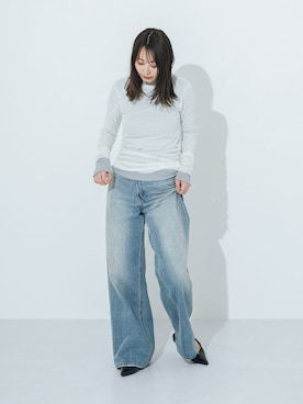 「EVOL(EVOL)」｜「アイテム（パンプス）」を使った、千葉さん（レディース・162cm）の冬コーディネート