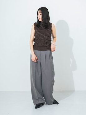 「ウェッジソール」｜千葉さん（レディース・162cm）の春コーディネート