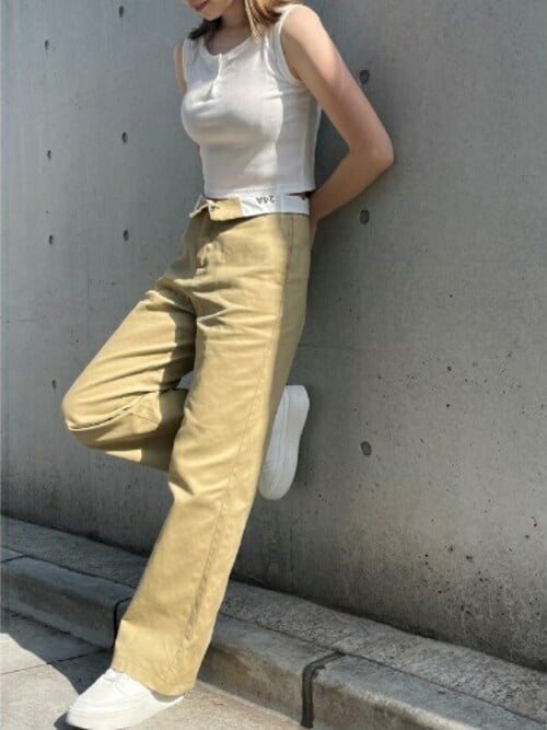 セール】ウエストベルト 折り返し デザインパンツ（その他パンツ